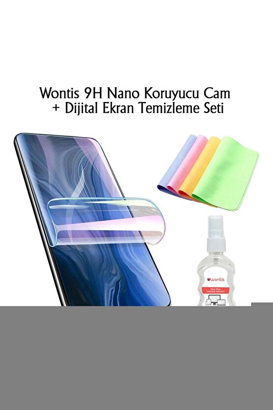 Xiaomi Redmi 9a Uyumlu Gerçek A+ Kırılmayan Nano Cam + Dijital Ekran Temizleme Seti