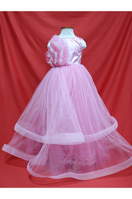 Pembe Masal Kız Çocuk Abiye