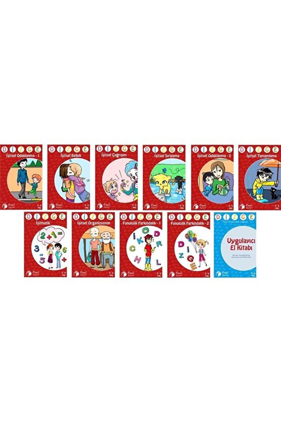 Dizge 5-6 Yaş Zeka Geliştirici Eğitim Seti (11 KİTAPÇIK KONTROL ARACI) Işitsel Dik