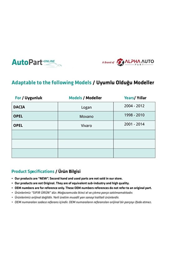 Renault Için Yan Sinyal Lambası - Contalı- Beyaz-2li