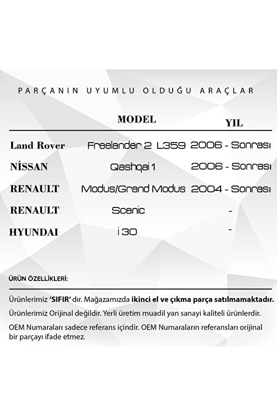 Renault Modus Için Sunroof Tamir Seti