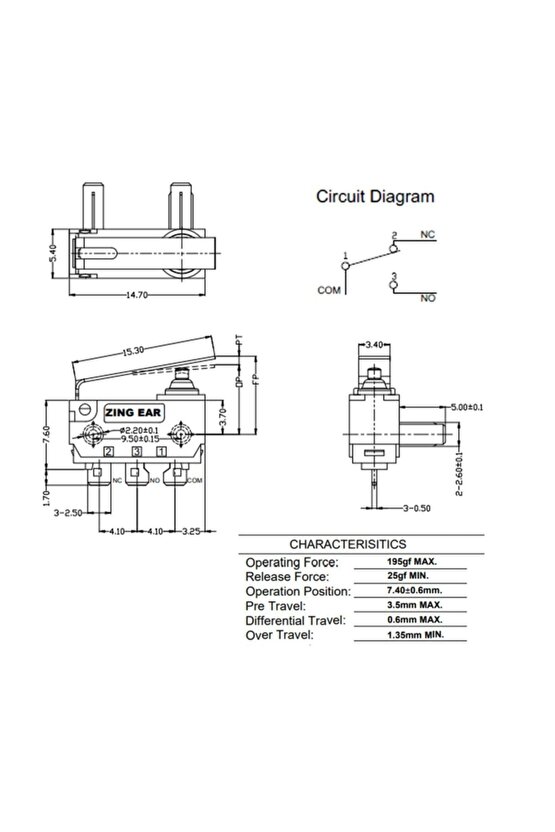 Ford Connect Uyumlu Sol Micro Switch