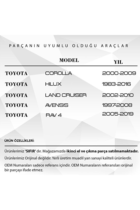 Toyota Corolla,avensis,hilux,land Cruiser,rav 4 Için Debriyaj-fren Pedal Lastiği