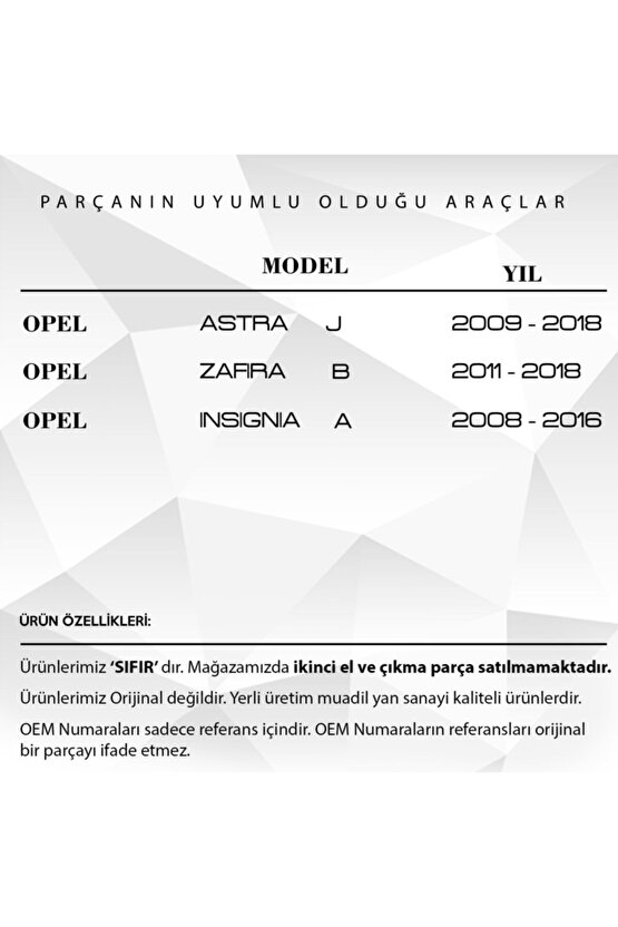 Opel Astra J Uyumlu Otomatik Vites Topuzu