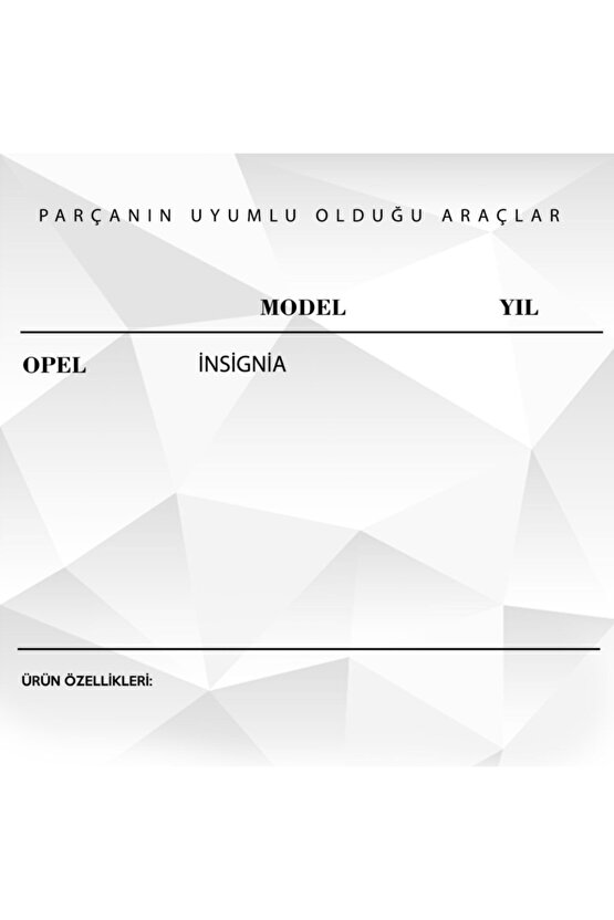 Opel Insignia Için Arka Kapı Güneşlik Perde Tutamağı