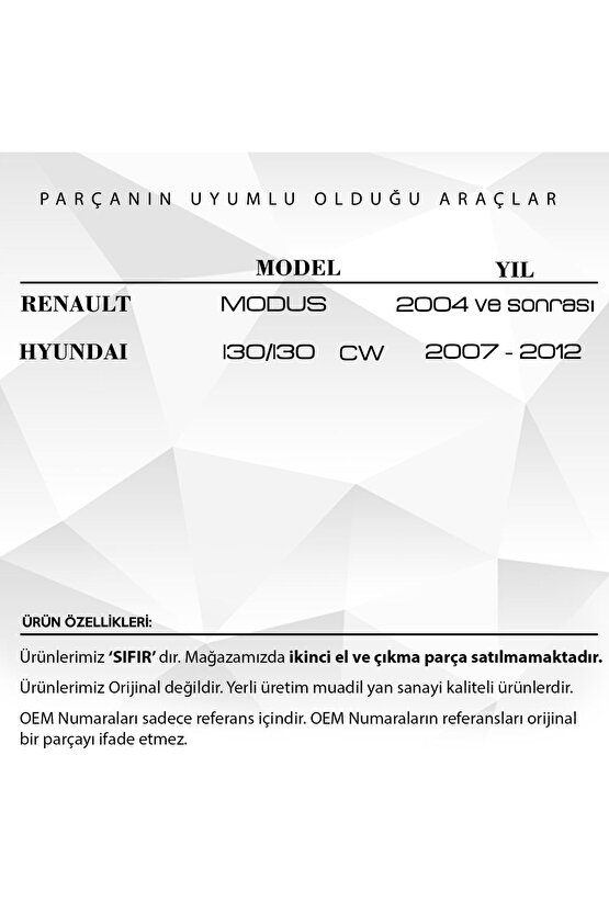 Renault Modus,hyundai I30i30cw Için Sunroof Tamir Parçası Ikili Set