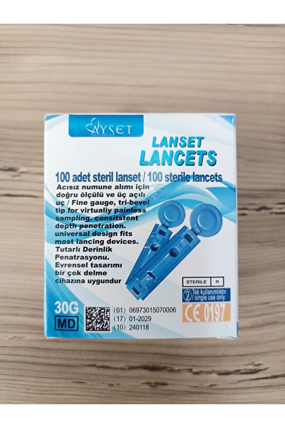 100lü Lancet 100 Adet Steril Lancet 30g