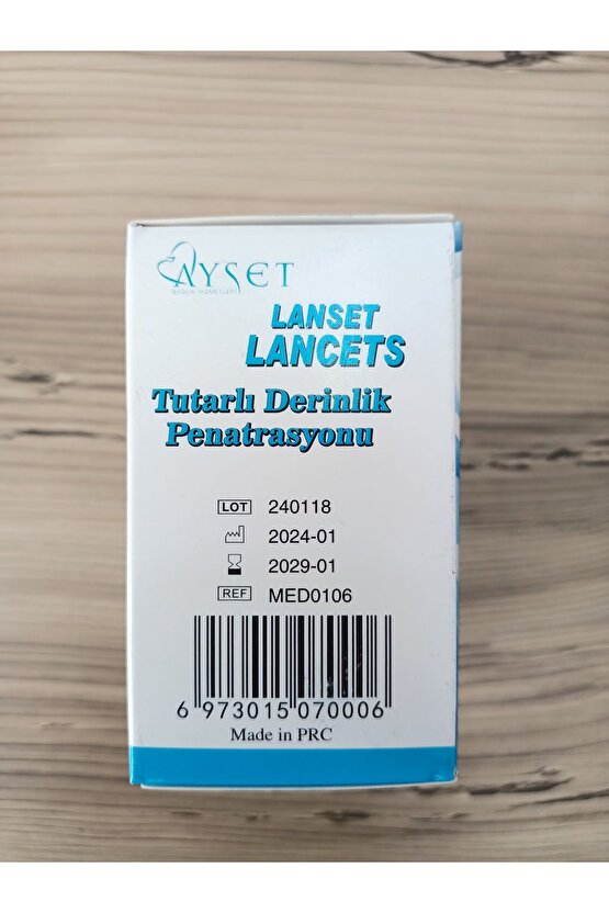 100lü Lancet 100 Adet Steril Lancet 30g