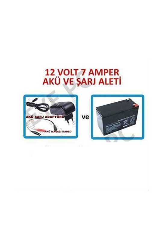 12 Volt 7 Amper Akü Şarj Cihazı Adaptörü Şarj Aleti 12 Volt Aküler Için