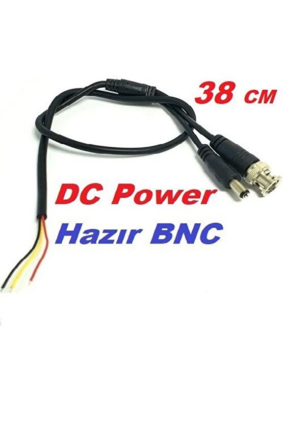 Bnc Hazır Kablo Dc Power Jack Erkek Cctv Kamera Bnc Uç