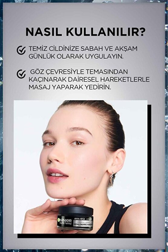 Saf Ve Temiz Kömür Matlaştırıcı Günlük Nemlendirici Krem 50ml