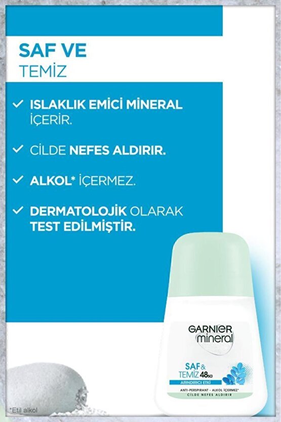 Mineral Saf Ve Temiz Kadın Roll-on Deodorant 3600542035149