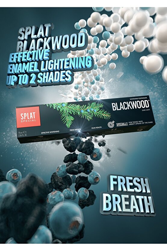 Blackwood Whitening Bitkisel Diş Macunu 75 ml X 2 Adet