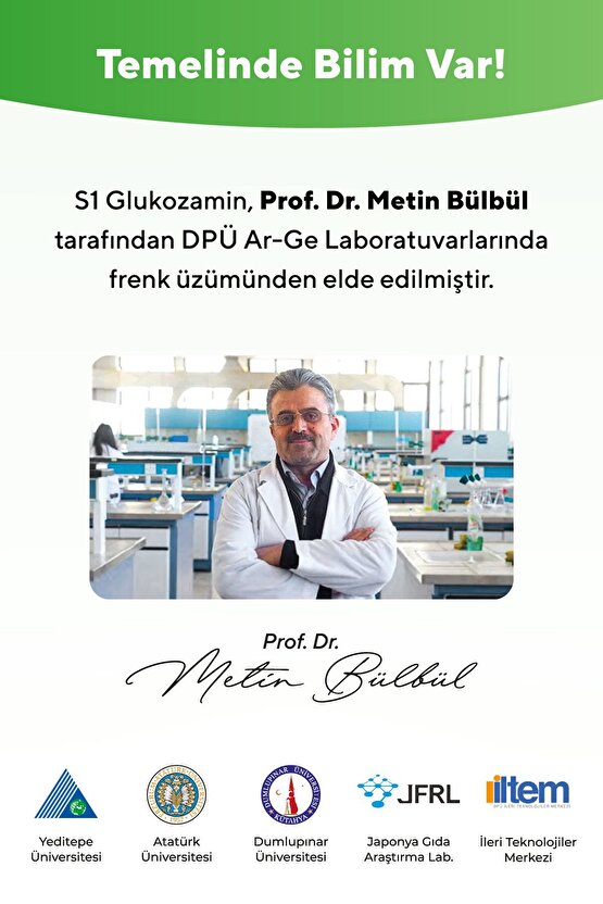 S1 Glukozamin™, Bitkisel Glukozamin Ve Akgünlük Ekstresi Sıvı Takviye Edici Gıda 50 Gün Vegan 500ml