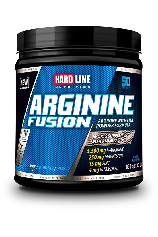 Hardline Arginine Fusion Portakal Aromalı 650 gr Arjinin Toz