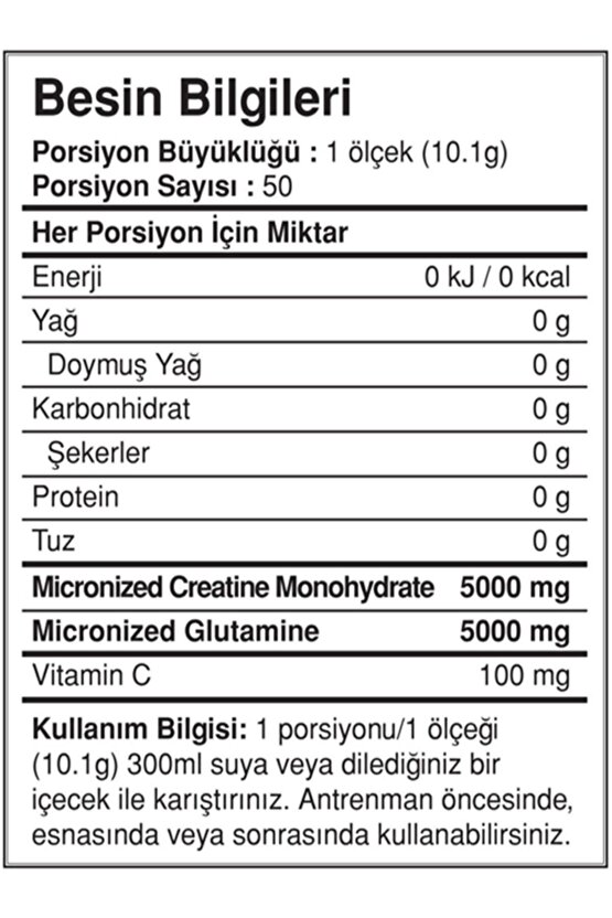 Bigjoy Creatine + Glutamine 505 Gr - Aromasız