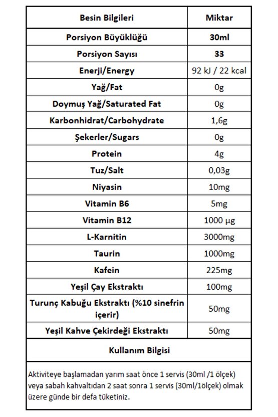 Portakal Aromalı Thermo Nator L Karnitin 1000 ml 3000mg L Carnitine