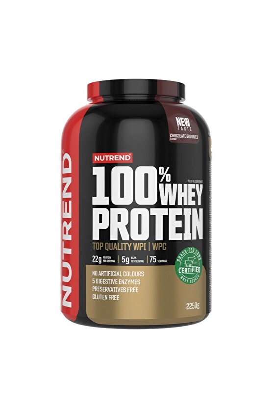 %100 Whey Protein Tozu 2250 gr Çikolata & Browni Aromalı