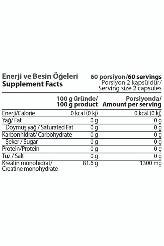 Creatine Creapure 120 Kapsül