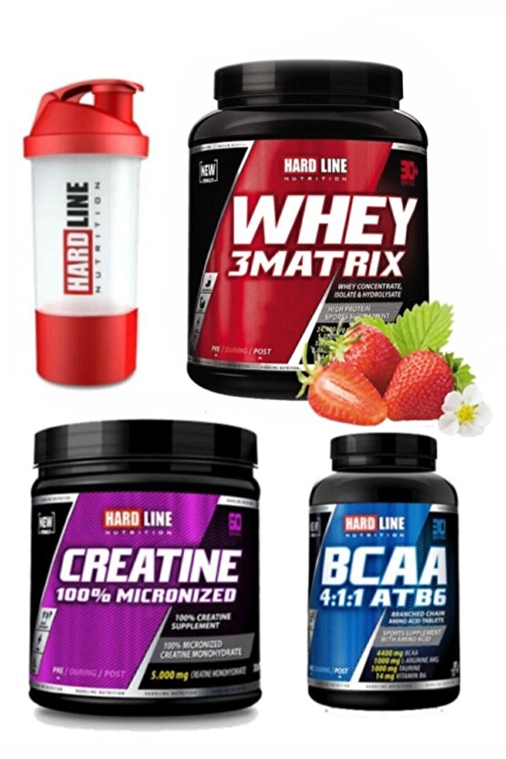 Whey 3matrix 908 G Çilek Bcaa 4 1 1 120 Tablet Kreatin Mikronize 300 G