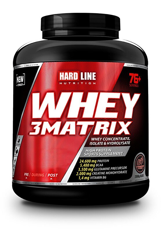 Whey 3 Matrix 2300 gr Çilek Aromalı Protein Tozu (HALAL CERTIFIED)