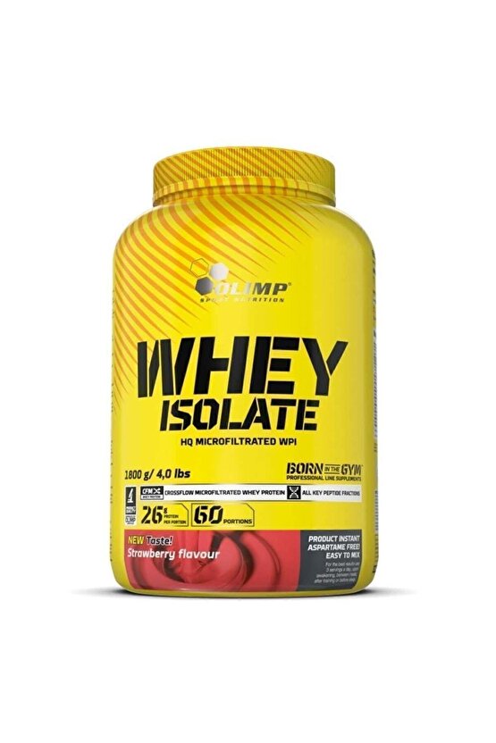 Pure Whey Isolate 1800 gr Çilek Aromalı Izole Protein Tozu