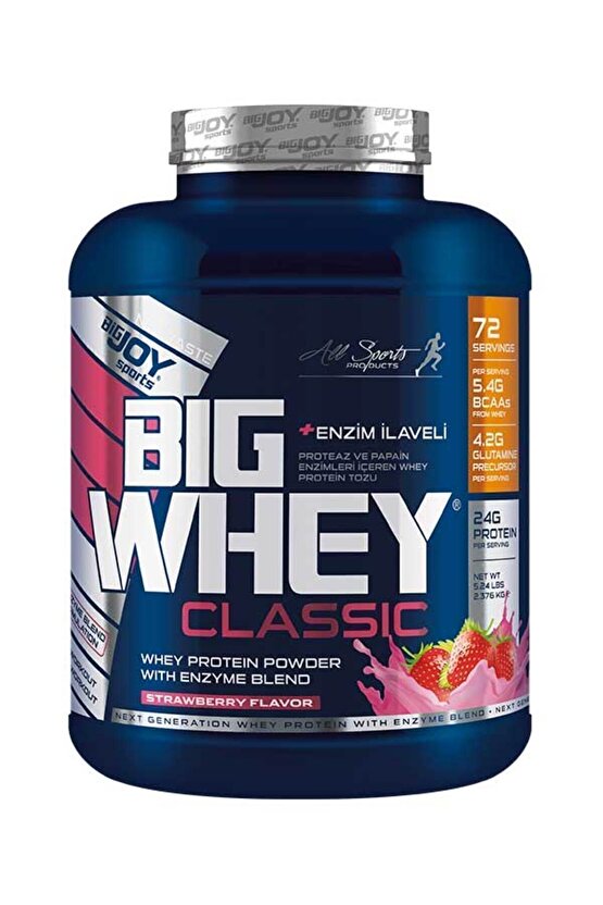 Big Whey Classic Çilek Aromalı Protein Tozu 2376g 72 Servis