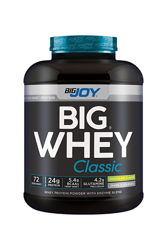 Big Whey Classic Çikolata Aromalı Protein Tozu 72 Servis 2448 gr Sindirim Enzimi Ilaveli