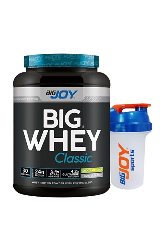 Big Whey Classic Çikolata Aromalı Protein Tozu 30 Servis 1020gr Whey Protein Sindirim Enzimi Ilaveli