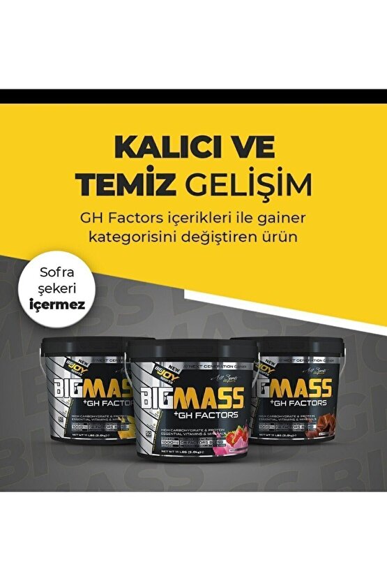 Bigmass Gh Factors Mass Gainer 5 Kg Çikolatalı Karbonhidrat Tozu - Protein - Shaker 500 ml