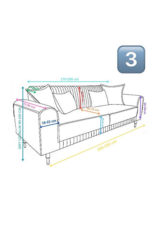 3+2 İtalyan Süet Koltuk Örtüsü(KREM)