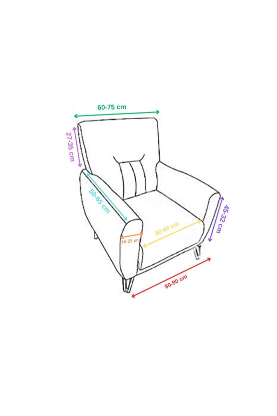 1li Koltuk Mikro Giydirme Koltuk Örtüsü(FUŞYA)