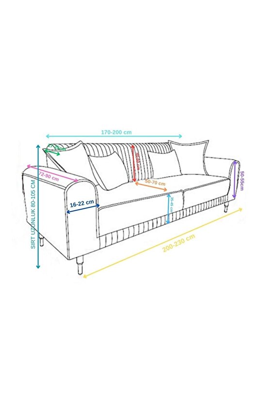 2li Koltuk Mikro Giydirme Koltuk Örtüsü(HARDAL)
