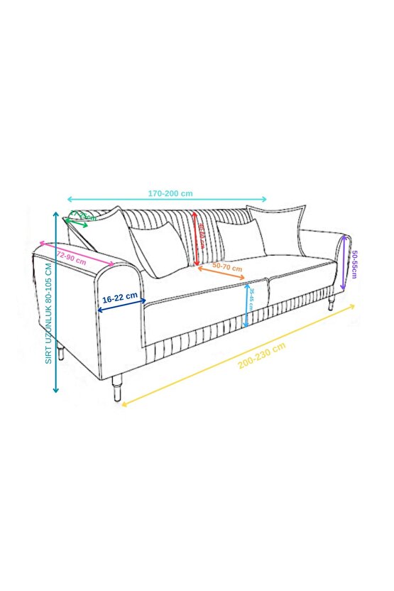 3lü Koltuk Mikro Giydirme Koltuk Örtüsü