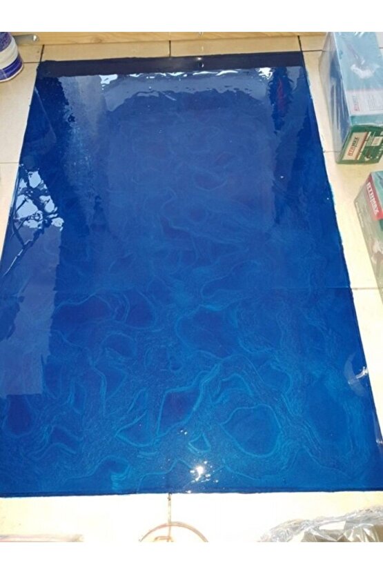 Liquid Marble ( Sıvı Mermer ) Mermer için sıvı kaplama Malzemesi 5 kg M19 OCEAN BLUE (OkyanusMavisi)