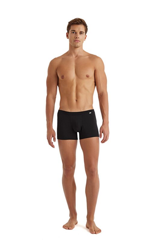 Erkek Modal Elastan Boxer Silver 9310 - Siyah