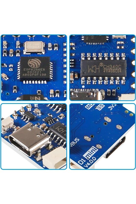 WEMOS D1 Mini V4.0.0 ESP8266 Geliştirme Kartı - USB Type-C