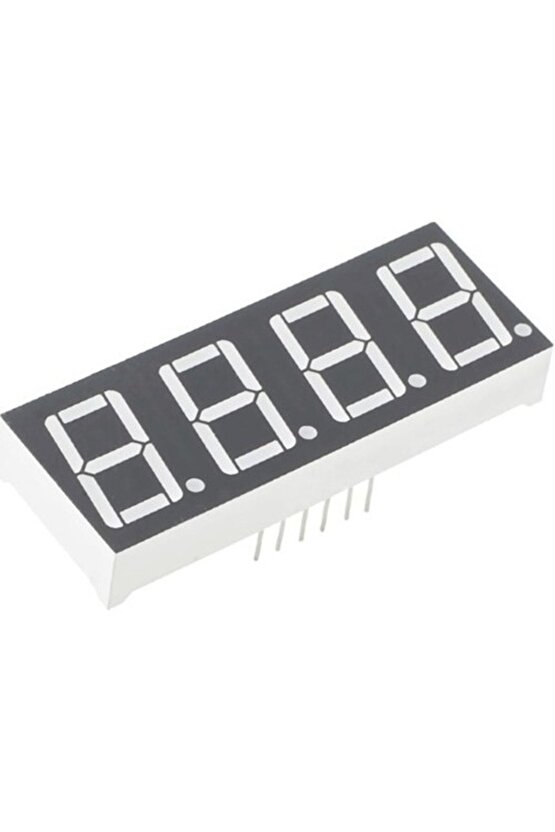 4-Haneli 7-Segment LED Ekran Modülü (14mm Kırmızı Ortak Anot 0.56 inch)