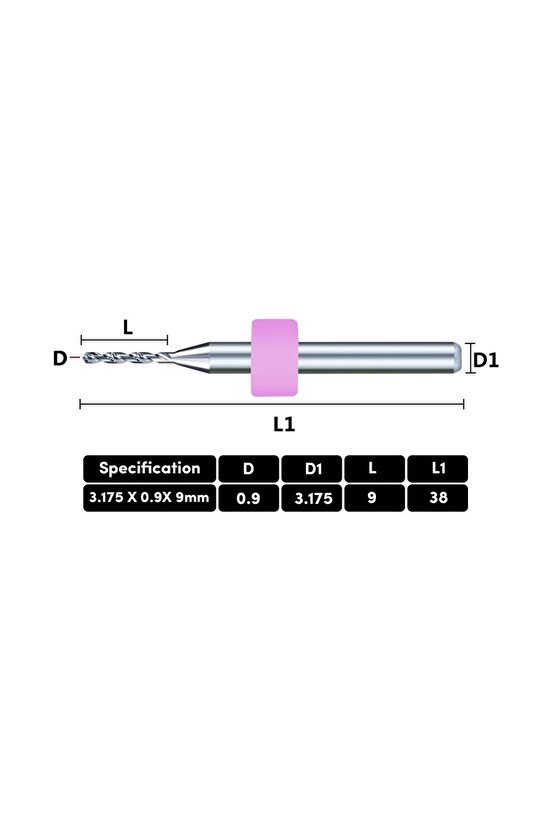 10 Adet 0.9mm Tungsten Karbür Delme PCB Matkap Ucu