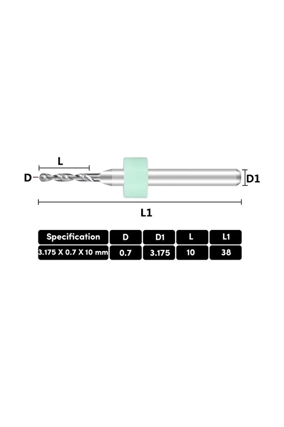 10 Adet 0.7mm Tungsten Karbür Delme PCB Matkap Ucu