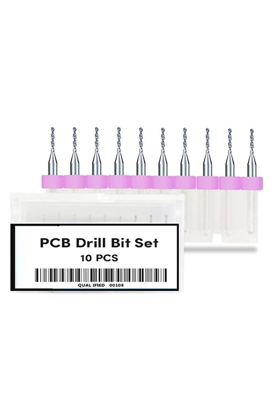 10 Adet 0.1mm Tungsten Karbür Delme PCB Matkap Ucu