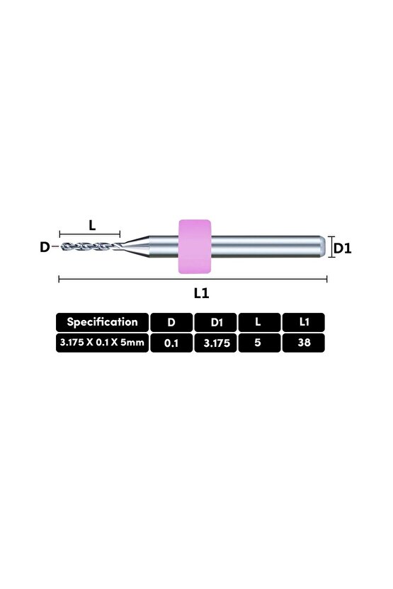 10 Adet 1.0mm Tungsten Karbür Delme PCB Matkap Ucu