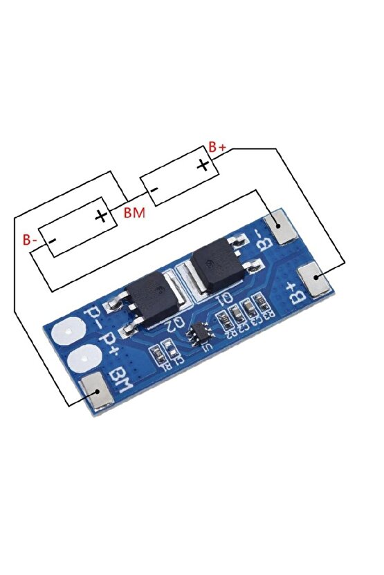 2S 8A 7.4V BMS Pil Koruma Balans Kartı 18650 lityum Li-ion Batarya