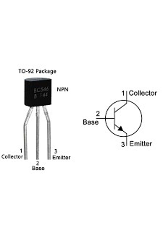 100 Adet BC546 Transistör Bjt Npn To-92 100 Ma 45V