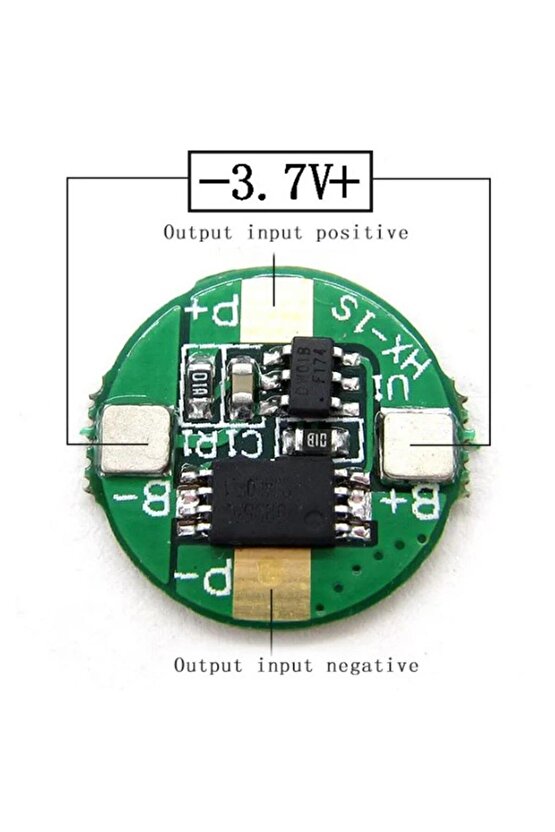 1 Adet Yuvarlak 1s 2.5A Bms 3.7 V 18650 Lityum Lipo Pil Şarj Koruma Modülü