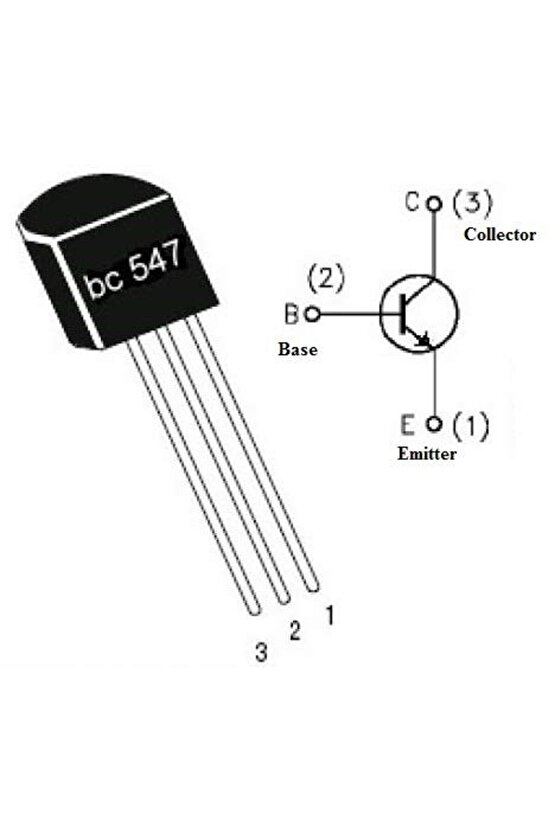 100 Adet BC547 Transistör Bjt Npn To-92 100 Ma 45V