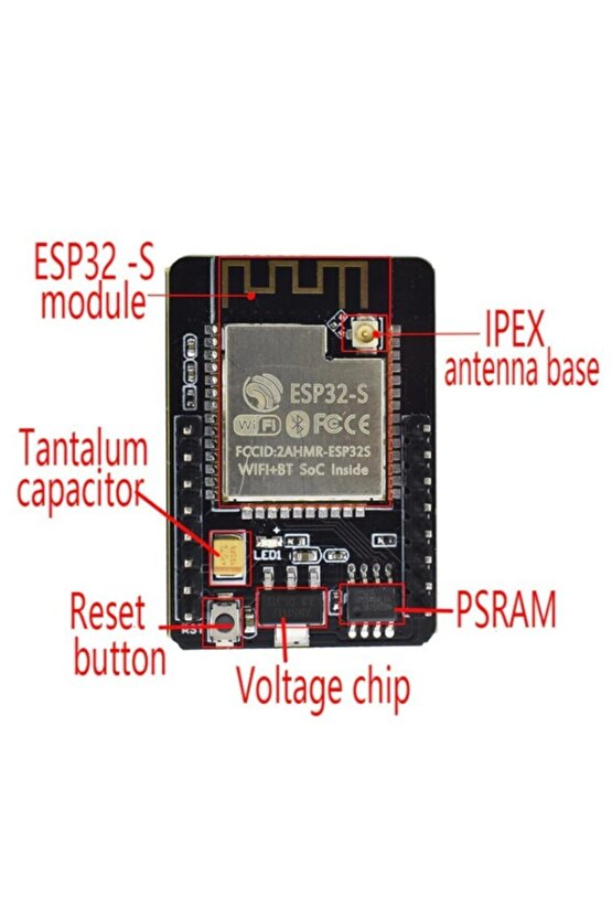 Esp32-cam + Esp32 Seri Wifi Esp32 + Ov2640 Kamera Esp32 Cam