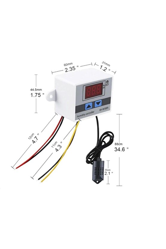 Xh-w3005 Dc 12v Dijital Nem Kontrol Seralar Kuluçka Makineler Için Uyumlu