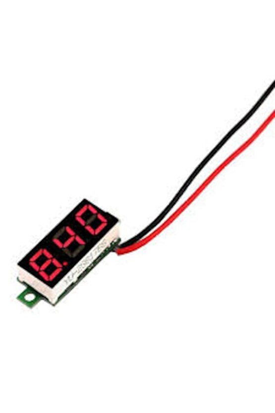 0.28 Inch Dc 0-100v Mini Digital Voltmetre 3 Kablolu Dc 3 Kablolu