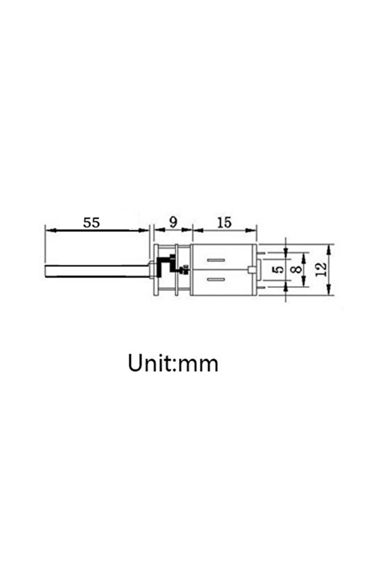 N20 6v 300rmp 12mm Redüktörlü Dc Motor Vidalı Uzun Mil M3 Vida